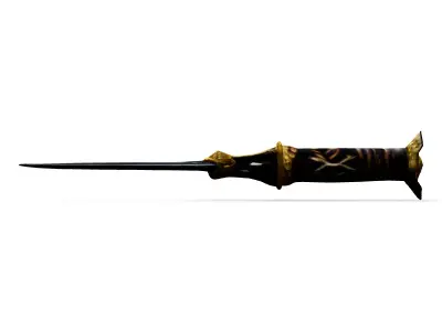 Ornate Fantasy Dagger 3D Model Low-poly 3D model purchase
