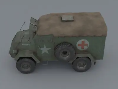 Armored Ambulance Low-poly 3D model