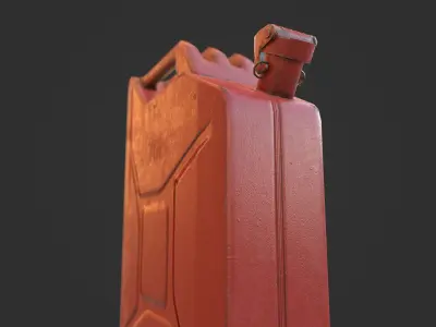 Red Jerry Can Low-poly 3D model