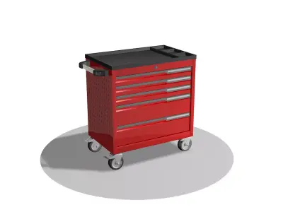 CRAFTING TABLE cart trolley 3D model