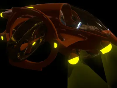 Dual Prop Experimental Submarine Free low-poly 3D model