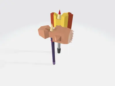 Melee for war free Free low-poly 3D model