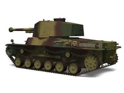 Type3 medium tank Chi nu 3D model