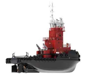 Articulated tug boat BRW 3D model
