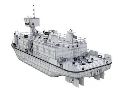 Pusher Marine or River and BONUS 3D model