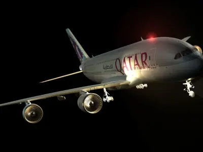 qatar aircraft 3d model 3D model