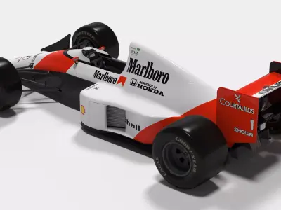 McLaren MP4 Ayrton Senna  3D model