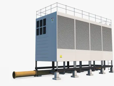 Air Conditioner 06 Low-poly 3D model