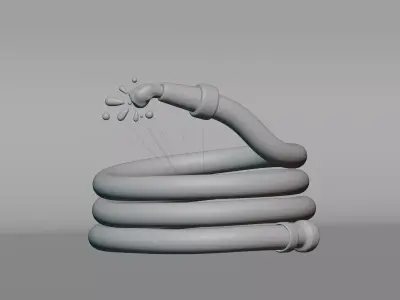 Garden Hose Low-poly 3D model purchase