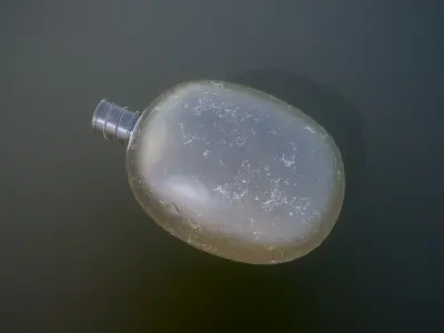 Old Military Flask 3D model