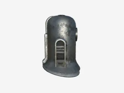 Old Diving Helmet C08 Dark Steel - Character Design Fashion Low-poly 3D model