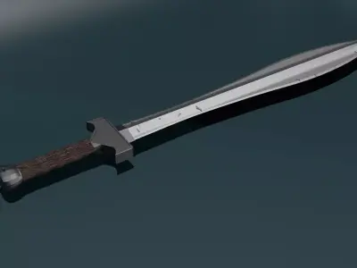 game ready low poly sword Free 3D model purchase