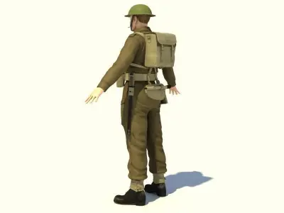 WWII British soldier 3D model