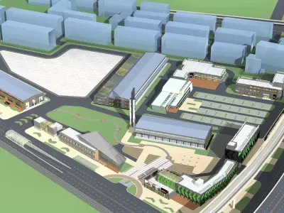 Commercial Building 3D model 44