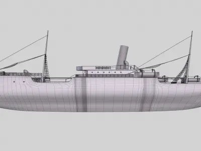 Watercraft britannia steamship 3D model