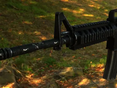 - PBR - M4A1 Crabine Low-poly 3D model
