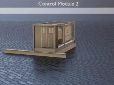 Power Storage Container Control Module 2 Low-poly 3D model