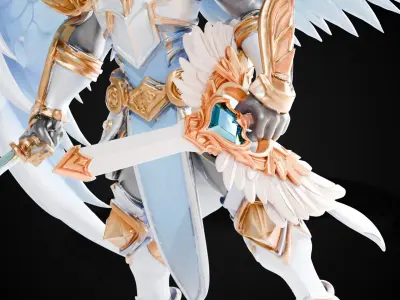 Stylized Sword - Paladin Sword Radiant Oath - Game Ready 3D model