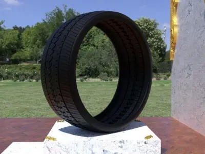 ORTAS TIRE NO 40 GAME READY Low-poly 3D model