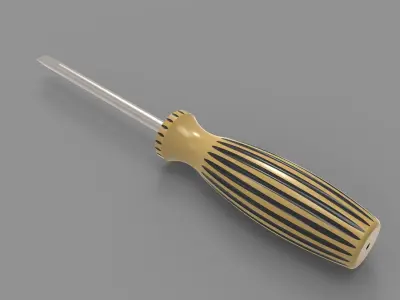 Flat Head Screw Driver 3D model