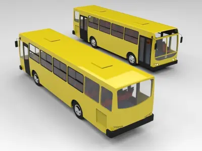City Bus  Low-poly 3D model purchase