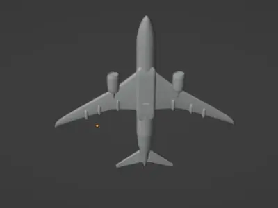 Boeing 787 plane with stand 3D print model