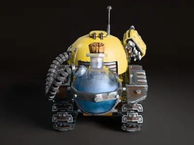 Stylized Tank 2 Low-poly 3D model