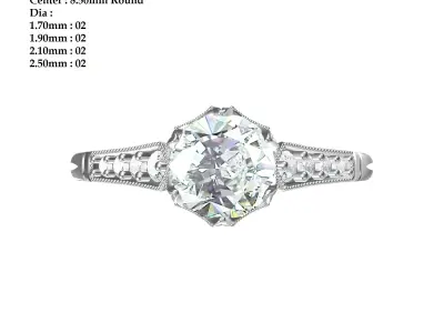 Wedding Ring  3D print model 164