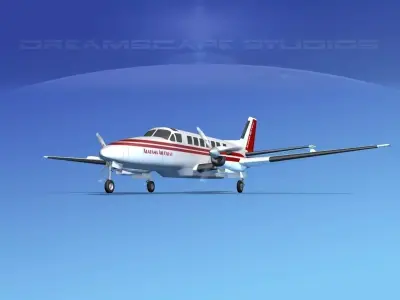 Beechcraft B99 Alabama Air Cargo 3D model
