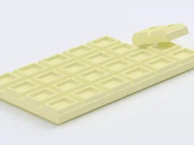 chocolate bar white 3D model