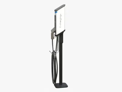 EV Charging Station Low-poly 3D model