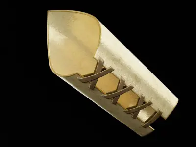 Golden Bracer Low-poly 3D model