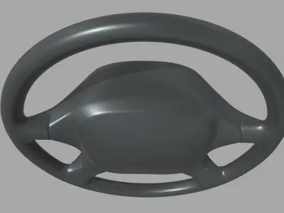 Steering Wheel Car 03 Low-poly 3D model
