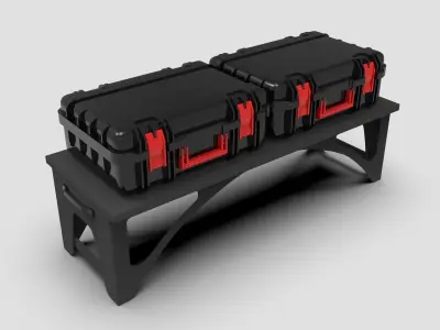Generic Plastic Off-Road Storage Boxes Low-poly 3D model