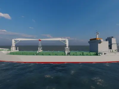 collection ships-Bulk carrier ship-tanker ship 3D model purchase