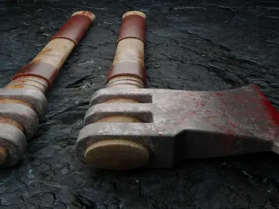 Battle Axe  Low-poly 3D model buy