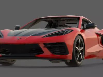 2020 Chevrolet Corvette C8 Stingray 3D Model American Revolution 3D model