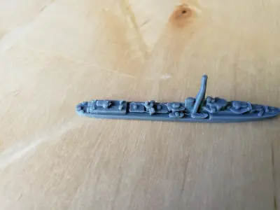 British J Class Destroyer Warship 3D print model
