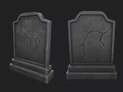Gravestone Low-poly 3D model purchase