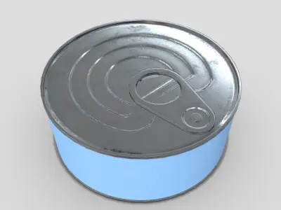 Tin Can Low-poly 3D model get