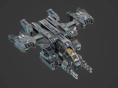 Ship Space Low-poly 3D model