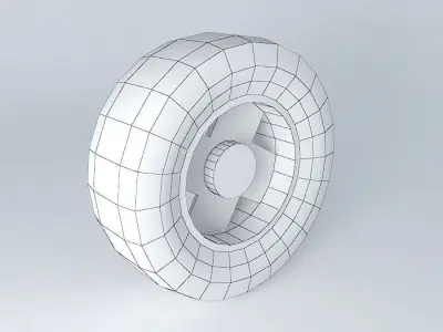 My first off road wheel and tire Free 3D model