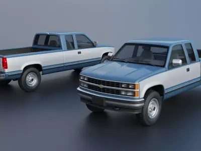 Chevrolet K-2500 Extended Cab 1989 3D print model