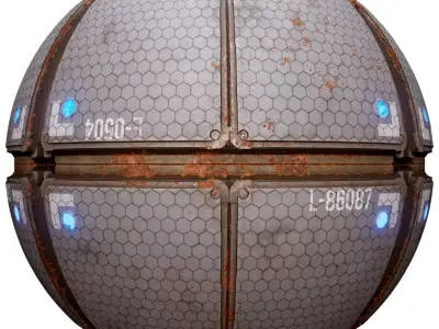 PBR Seamless Sci-Fi Texture 46 Low-poly 3D model