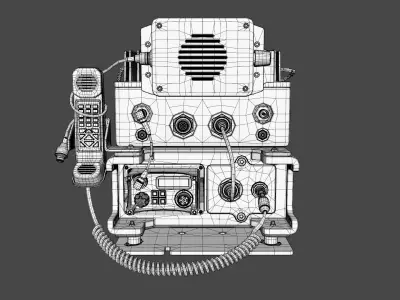 Military Radio Barrett PRC-2082  3D model