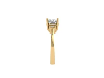 Solitaire Engagement Ring 3D print model 87