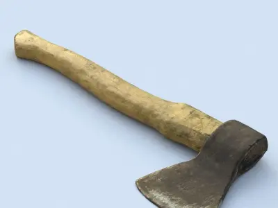 Hatchet Low Poly axe Low-poly 3D model purchase