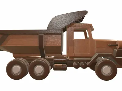 Truck wooden 3 3D model