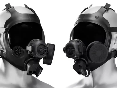 MSA MILLENIUM GAS MASK Low-poly 3D model