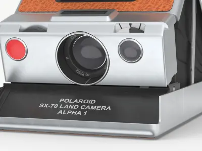  Polaroid SX-70 Alpha Instant Camera Open 